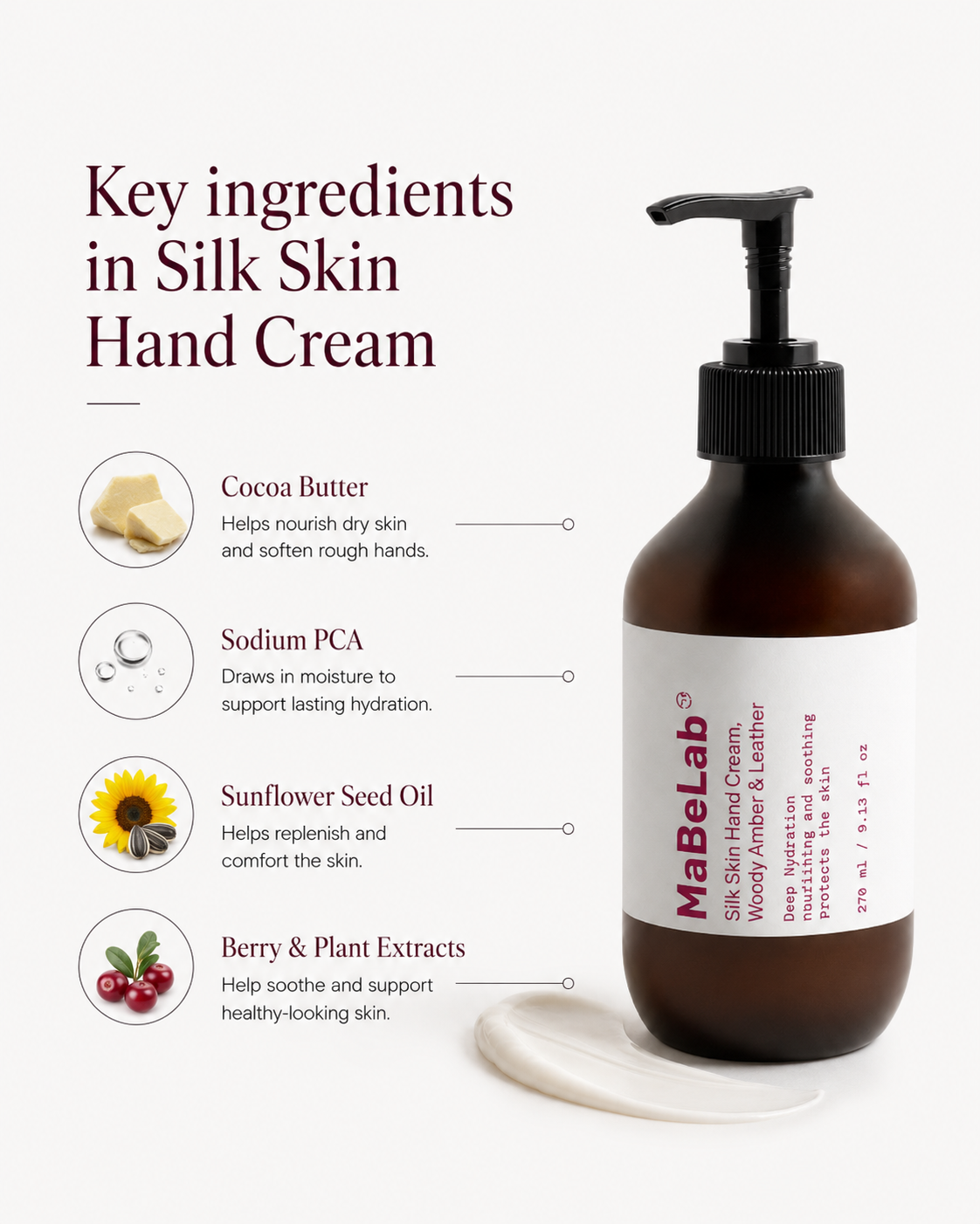 Silk Skin Hand Cream, Woody Amber & Leather