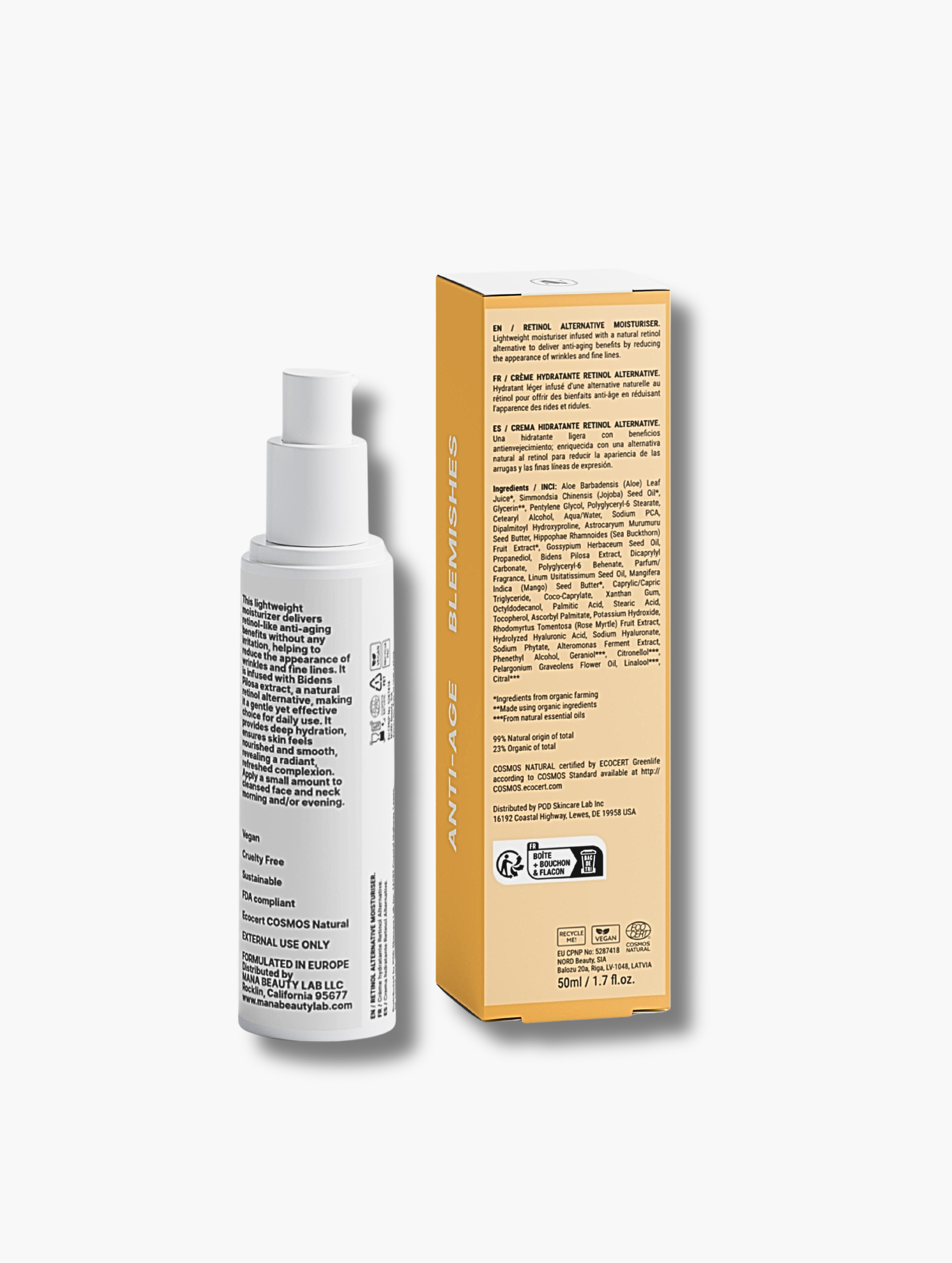 Ecocert COSMOS Natural certified skincare product